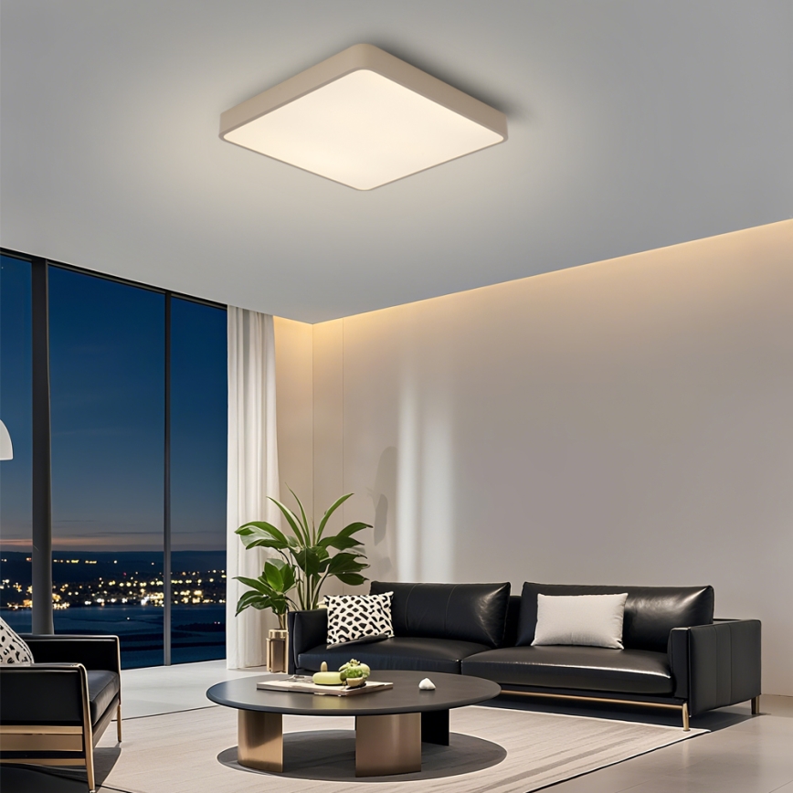 Brilagi - POOL LED ceiling light 48W/230V 3000/4500/6000K 50x50 cm beige