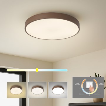 Brilagi - POOL LED Ceiling Light 48W/230V, CCT-selectable 3000/4000/6000K, Ø 40 cm, Brown
