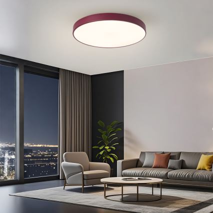 Brilagi - POOL LED Ceiling Light, 60W/230V, 3000/4000/6000K, Ø 60 cm, Burgundy