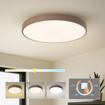 Brilagi - POOL LED Ceiling Light 60W, 230V, 3000/4000/6000K (selectable), Ø 60 cm, Brown