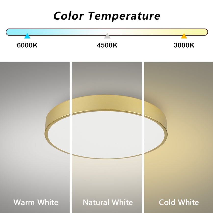 Brilagi - POOL LED Ceiling Light 60W/230V 3000/4000/6000K Ø 60 cm, gold