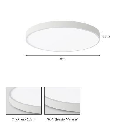 Brilagi - POOL LED Ceiling Light, 60W, 230V, Selectable 3000/4000/6000K, 50 cm, White
