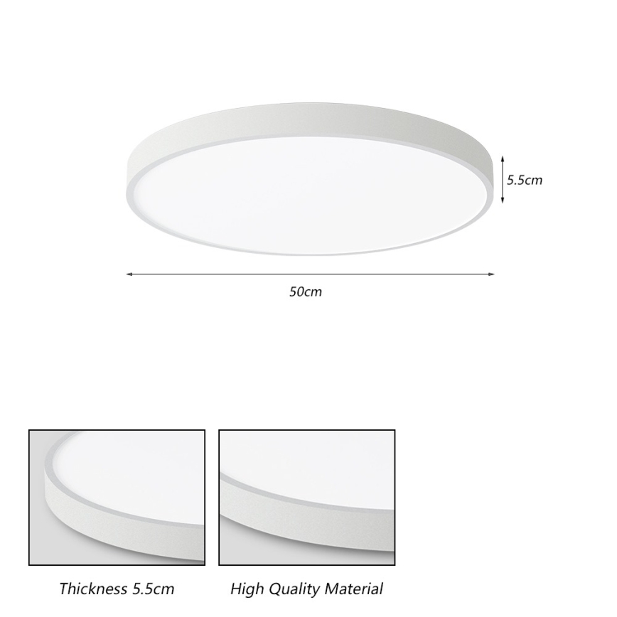 Brilagi - POOL LED Ceiling Light, 60W, 230V, Selectable 3000/4500/6000K, 50 cm, White