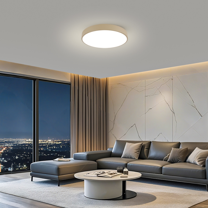 Brilagi - POOL LED Ceiling Light 60W, 230V, Switchable 3000/4500/6000K, Ø 60 cm, Beige