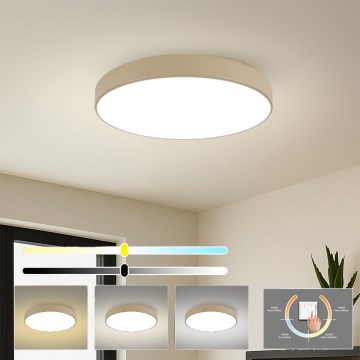 Brilagi - POOL LED Ceiling Light LED/100W/230V 3000/4500/6000K Ø 80 cm Beige