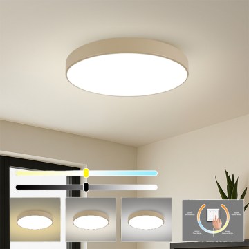 Brilagi - POOL LED Ceiling Light LED/100W/230V, Selectable 3000/4500/6000K, Ø 80 cm, Beige