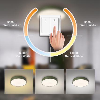Brilagi - POOL LED 48W Ceiling Light, 230V, 3000/4000/6000K, Ø 40 cm, Green