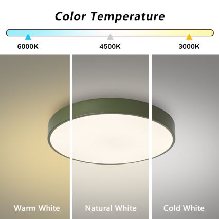 Brilagi - POOL LED Ceiling Light, 60W/230V, 3000/4000/6000K, Ø 50 cm, Green