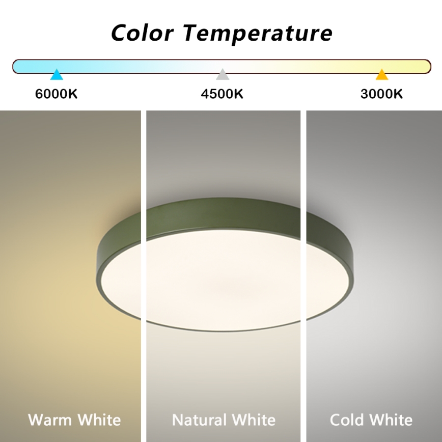 Brilagi - POOL LED Ceiling Light, 60W/230V, 3000/4000/6000K, Ø 50 cm, Green