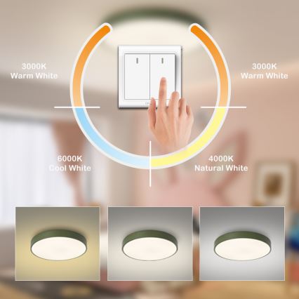 Brilagi - POOL LED Ceiling Light, 60W, 230V, 3000/4000/6000K, Ø 60 cm, Green