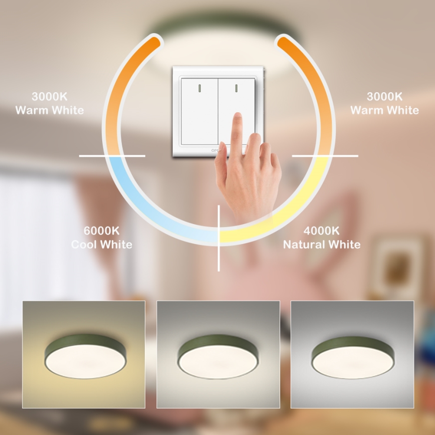 Brilagi - POOL LED Ceiling Light, 60W, 230V, 3000/4000/6000K, Ø 60 cm, Green