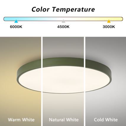 Brilagi - POOL LED Ceiling Light, 60W, 230V, 3000/4000/6000K, Ø 60 cm, Green