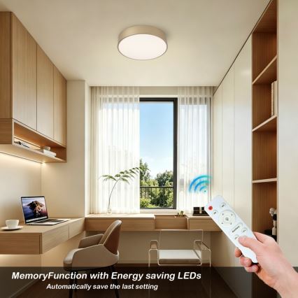 BRILAGI - Dimmable POOL LED ceiling light 24W/230V 3000-6000K dia. 20 cm gold + remote control