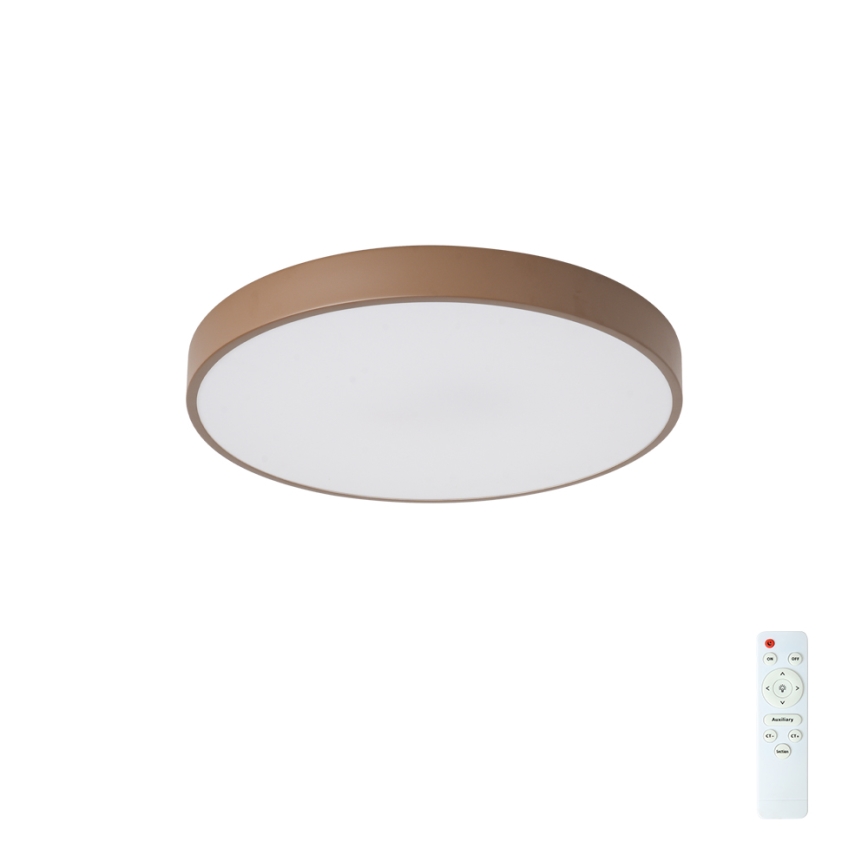 Brilagi - POOL Dimmable LED Ceiling Light 48W/230V 3000-6000K Ø 40 cm Brown + Remote Control