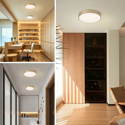 BRILAGI - Dimmable LED Ceiling Light POOL LED/48W/230V 3000-6000K Ø 40 cm Gold + Remote Control