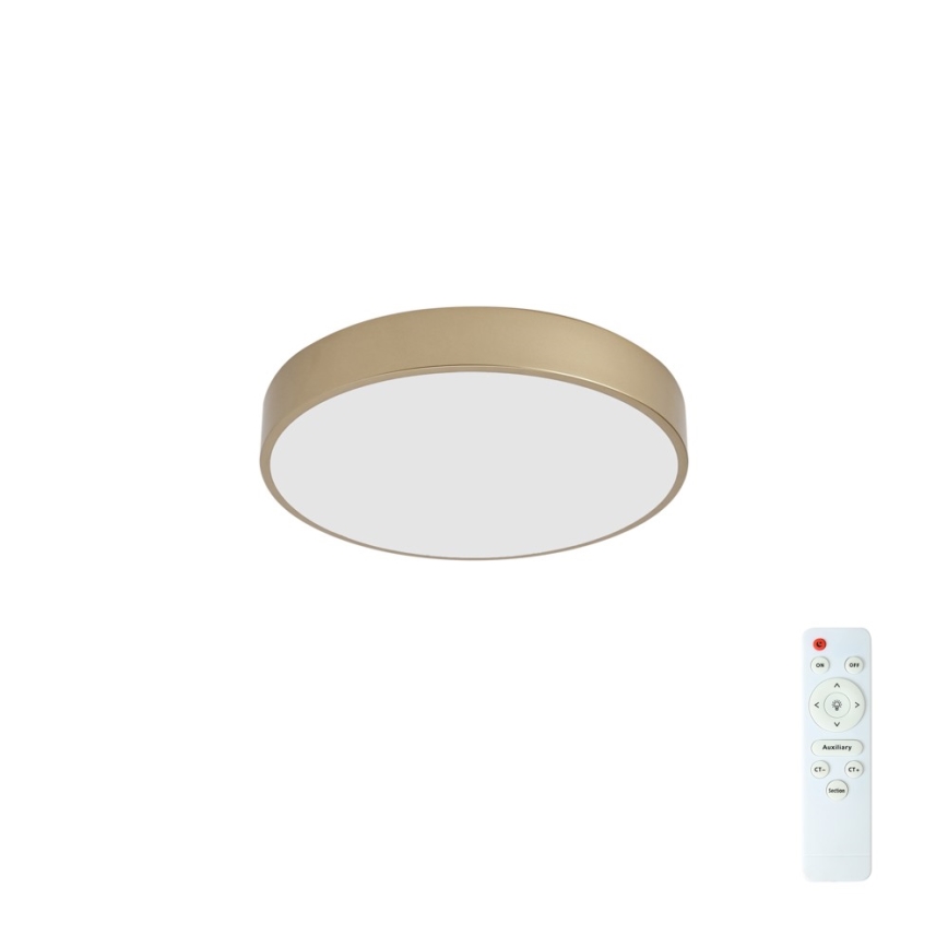 BRILAGI - Dimmable LED Ceiling Light POOL LED/48W/230V 3000-6000K Ø 40 cm Gold + Remote Control