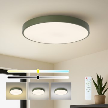 Brilagi - POOL LED Dimmable Ceiling Light 60W/230V 3000-6000K Ø 60 cm Green + Remote Control