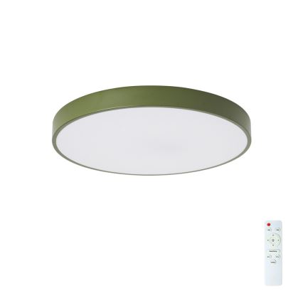 Brilagi - LED Dimmable Ceiling Light POOL LED/60W/230V 3000-6000K 50 cm diameter green + remote control