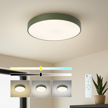 Brilagi - POOL LED Dimmable Ceiling Light LED/48W/230V 3000-6000K Ø 40 cm Green + Remote Control