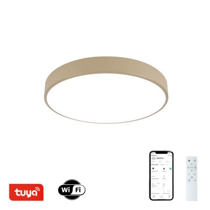 Brilagi - POOL SMART Dimmable LED Ceiling Light LED/48W/230V 3000-6000K Ø 40 cm Tuya Wi-Fi Beige + Remote Control