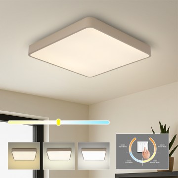 BRILAGI - POOL SQUARE LED Ceiling Light 48W/230V 3000/4000/6000K 50x50 cm beige