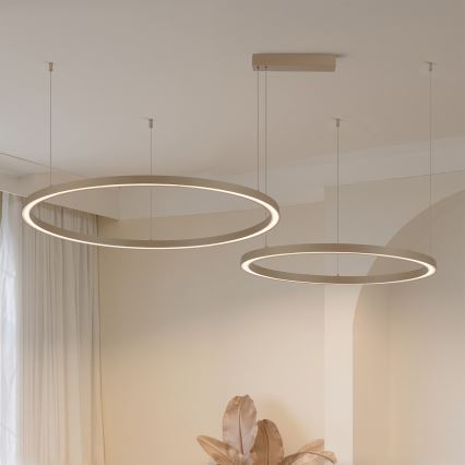 BRILAGI - PORTOFINO LED Dimmable Cable-Suspended Pendant Light, 98W/230V, 3000–6000K, Beige + Remote Control