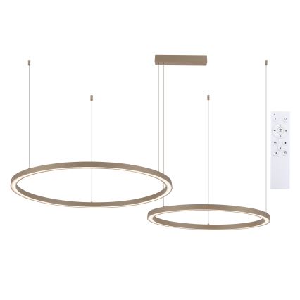 Brilagi - PORTOFINO LED Dimmable Cable-Suspended Pendant Light, 98W/230V, 3000–6000K, Beige + Remote Control