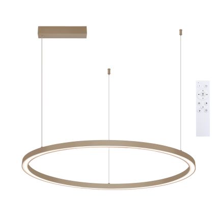 Brilagi - PORTOFINO Cable-Suspended Dimmable LED Pendant, 60W, 230V, 3000–6000K, Ø80 cm, Beige + Remote Control