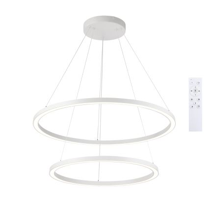 Brilagi - PORTOFINO LED dimmable cable pendant light LED/98W/230V 3000-6000K Ø 80 cm white + remote control