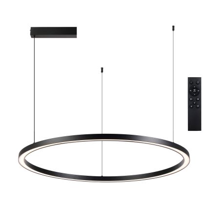 Brilagi - PORTOFINO Dimmable LED Cable-Suspended Pendant Light LED/60W/230V 3000–6000K Ø 80 cm Black + Remote Control
