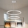 Brilagi - PORTOFINO Dimmable LED cable-suspended chandelier LED/98W/230V 3000–6000K Ø80 cm Silver + Remote Control