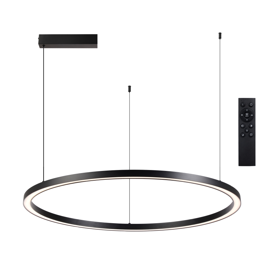 Brilagi - LED Dimmable Cable Pendant Lamp PORTOFINO LED/98W/230V 3000-6000K Black + Remote Control