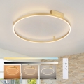 Brilagi - PORTOFINO Dimmable LED Ceiling Light 60W/230V 3000-6000K Ø 80 cm Gold + Remote Control