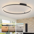 Brilagi - PORTOFINO Dimmable LED Ceiling Light LED/85W/230V 3000-6000K Ø120 cm Black + Remote Control
