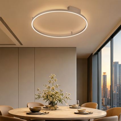 Brilagi - PORTOFINO LED Dimmable Ceiling Light LED/60W/230V 3000-6000K Ø 80 cm Beige + Remote Control