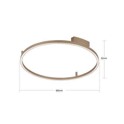 Brilagi - PORTOFINO LED Dimmable Ceiling Light LED/60W/230V 3000-6000K Ø 80 cm Beige + Remote Control
