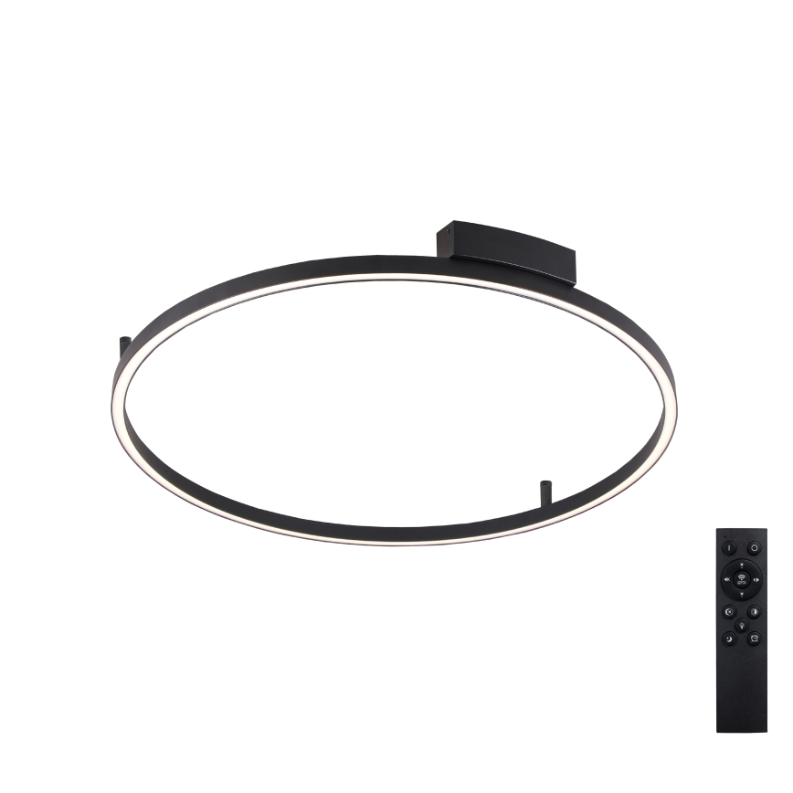 Brilagi - PORTOFINO LED Dimmable Ceiling Light 60W/230V, Tunable White 3000-6000K, Ø 80 cm, Black + Remote Control