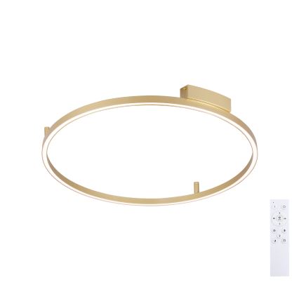 Brilagi - PORTOFINO Dimmable LED Ceiling Light 60W/230V 3000-6000K Ø 80 cm Gold + Remote Control
