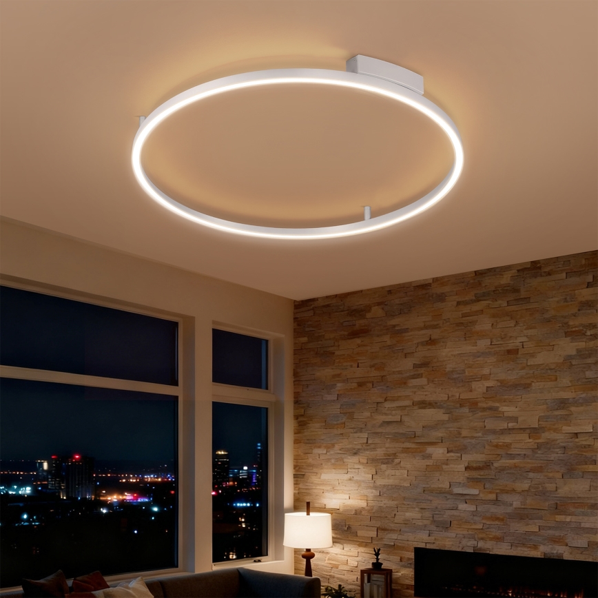 Brilagi - LED Dimmable Ceiling Light PORTOFINO LED/60W/230V 3000-6000K Ø 80 cm silver + remote control