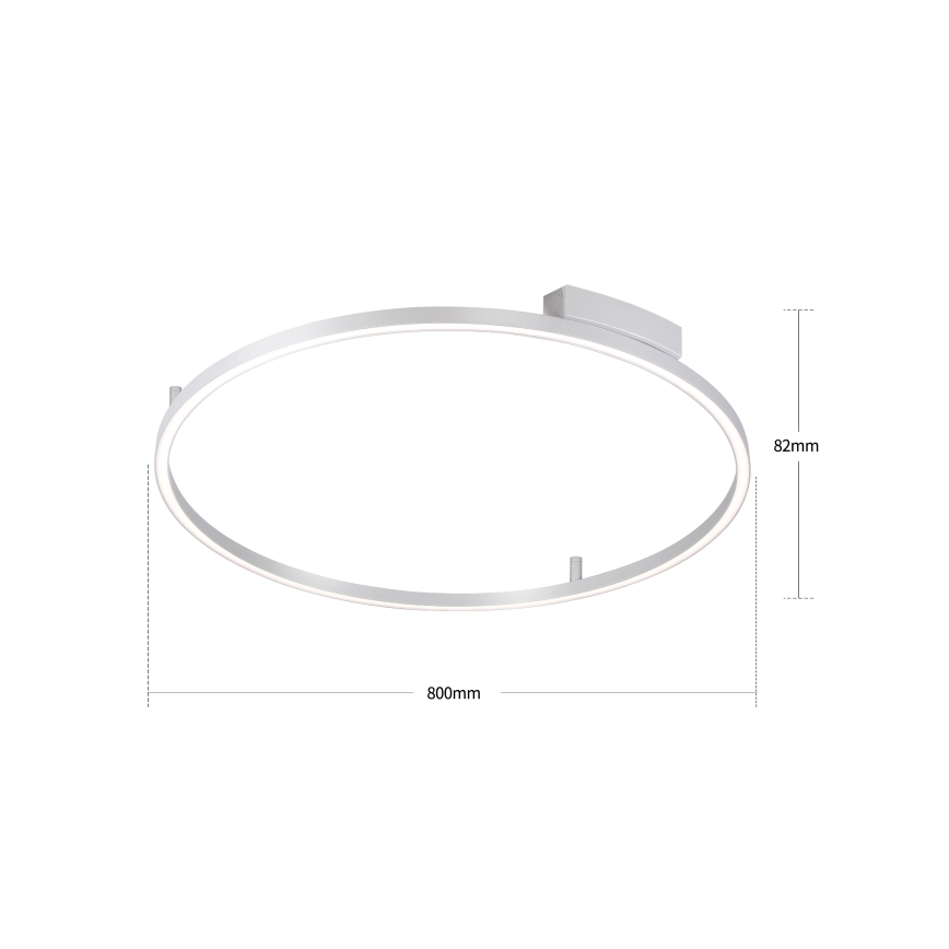 Brilagi - LED Dimmable Ceiling Light PORTOFINO LED/60W/230V 3000-6000K Ø 80 cm silver + remote control
