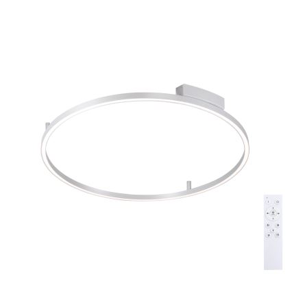 Brilagi - PORTOFINO Dimmable LED Ceiling Light LED/60W/230V 3000-6000K Ø 80 cm Silver + Remote Control