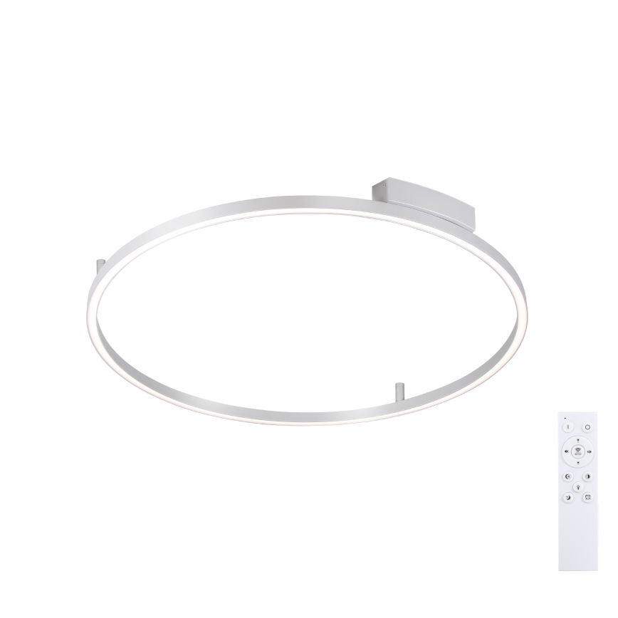 Brilagi - PORTOFINO Dimmable LED Ceiling Light LED/60W/230V 3000-6000K Ø 80 cm Silver + Remote Control