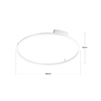 Brilagi - PORTOFINO Dimmable LED Ceiling Light 60W/230V, 3000–6000K, Ø 80 cm, White + Remote Control