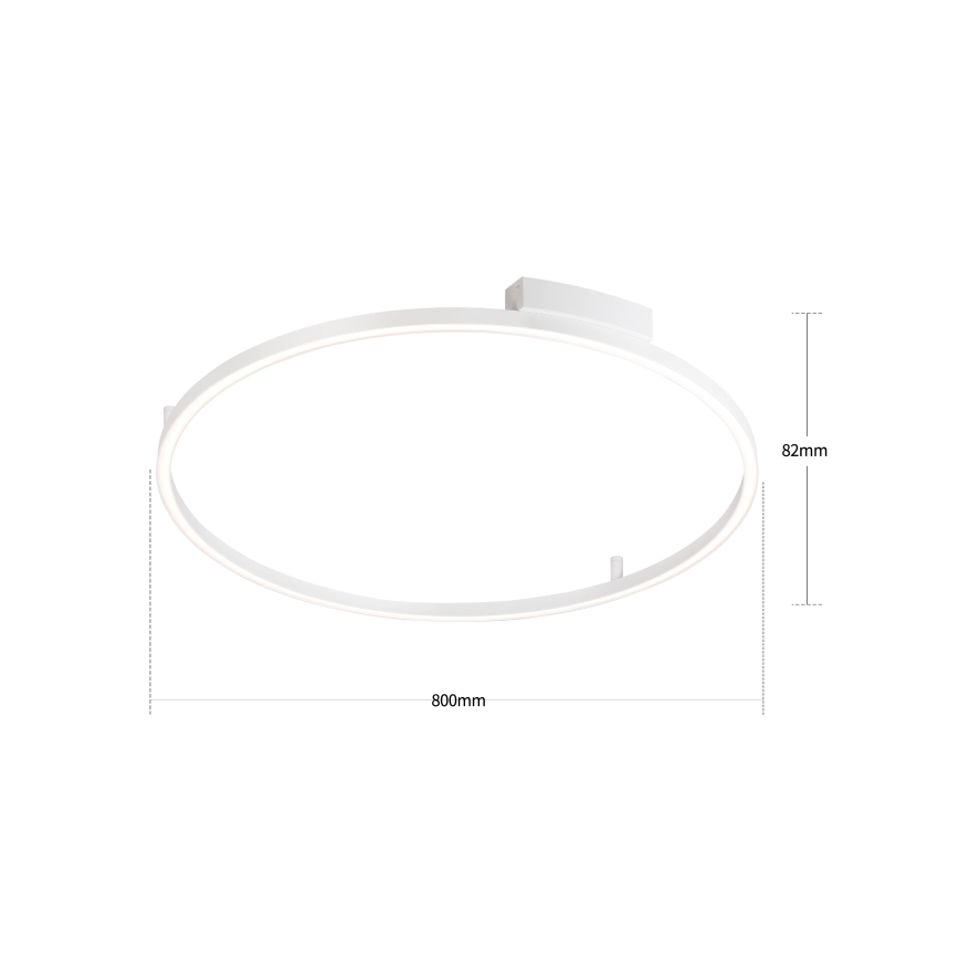 Brilagi - PORTOFINO Dimmable LED Ceiling Light 60W/230V, 3000–6000K, Ø 80 cm, White + Remote Control
