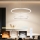 Brilagi - PORTOFINO LED Dimmable Cable Pendant Lamp LED/98W/230V 3000-6000K Ø 80 cm Silver + Remote Control