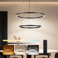 Brilagi - PORTOFINO LED dimmable cable pendant LED/98W/230V 3000-6000K Ø80 cm black + remote control