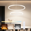 Brilagi - PORTOFINO LED dimmable cable pendant light LED/98W/230V 3000-6000K Ø 80 cm white + remote control