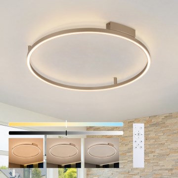 Brilagi - PORTOFINO LED Dimmable Ceiling Light LED/60W/230V 3000-6000K Ø 80 cm Beige + Remote Control