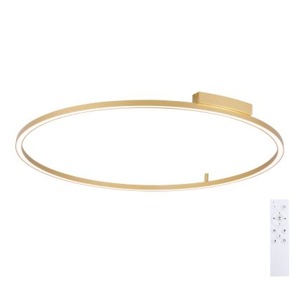 Brilagi - PORTOFINO Dimmable LED Ceiling Light LED/85W/230V 3000–6000K Ø 120 cm Gold + Remote Control