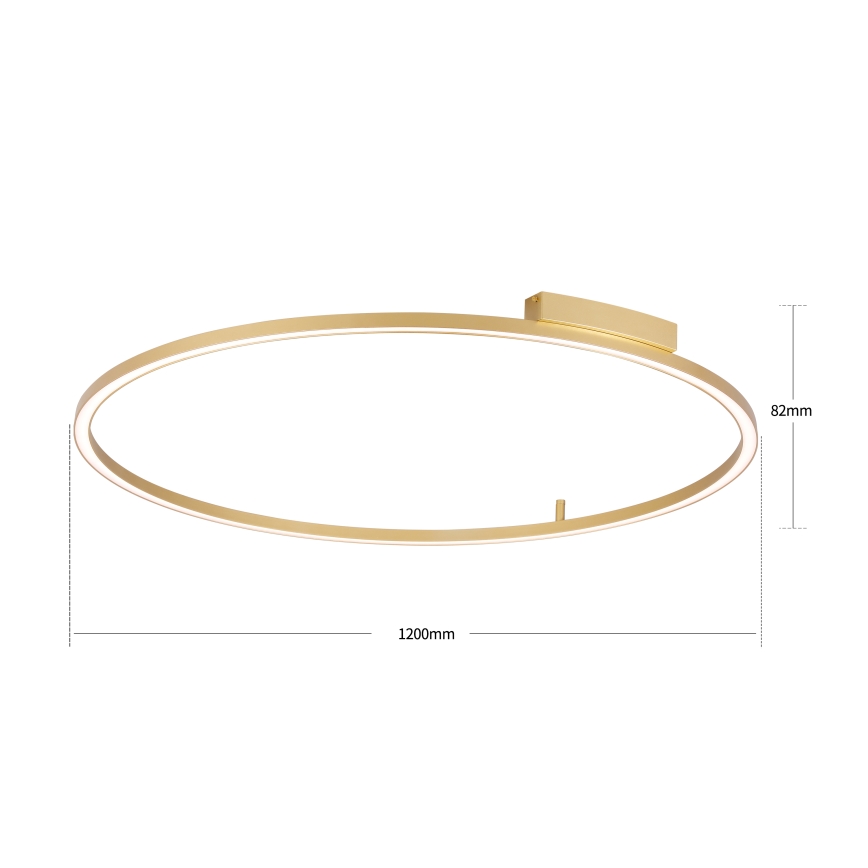 Brilagi - PORTOFINO Dimmable LED Ceiling Light LED/85W/230V 3000–6000K Ø 120 cm Gold + Remote Control